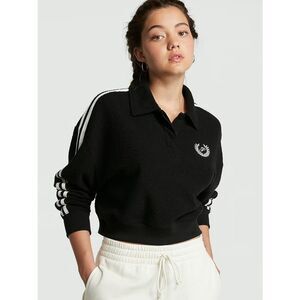 Victorias‎ Secret Pink REVERSE FLEECE CROPPED POLO SWEATSHIRT XXL NWT